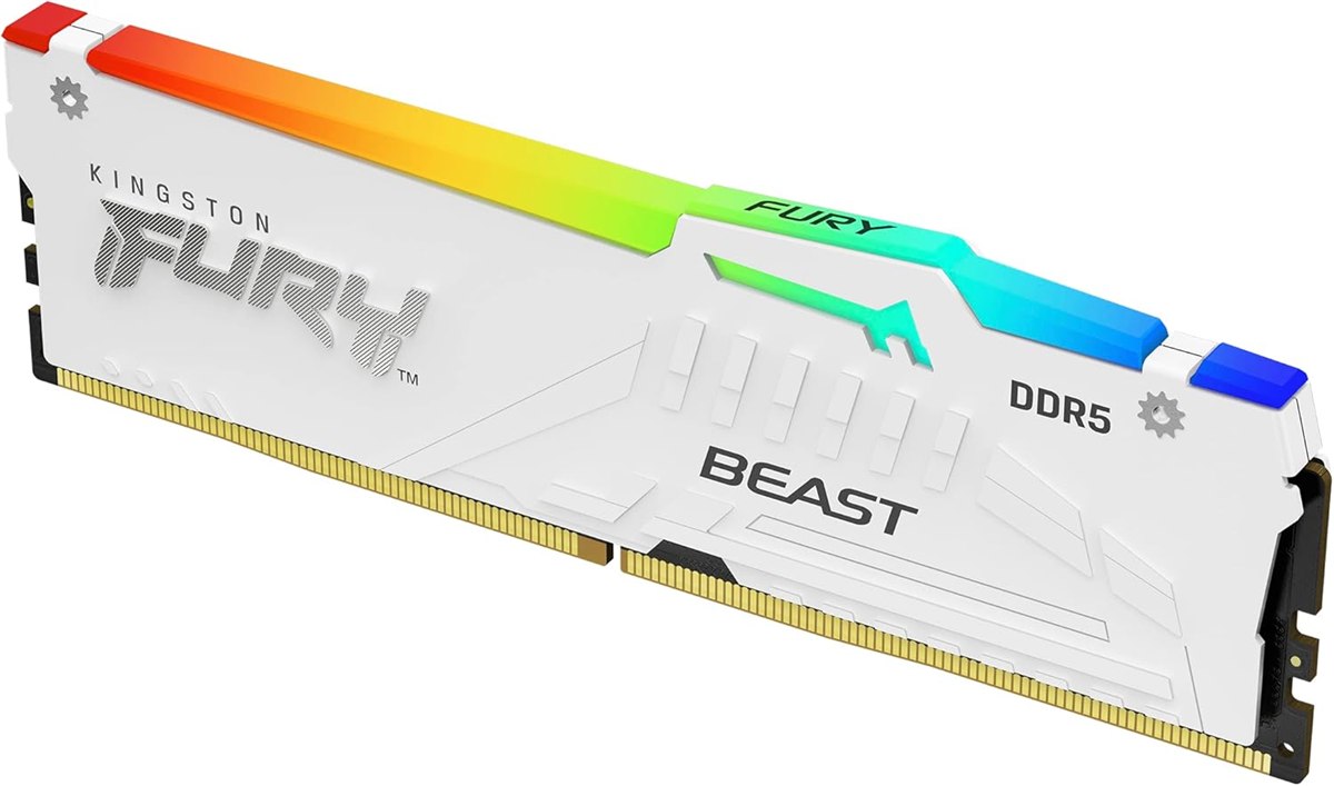 Mémoire RAM — Kingston Fury Beast RGB White 32 Go DDR5-6000